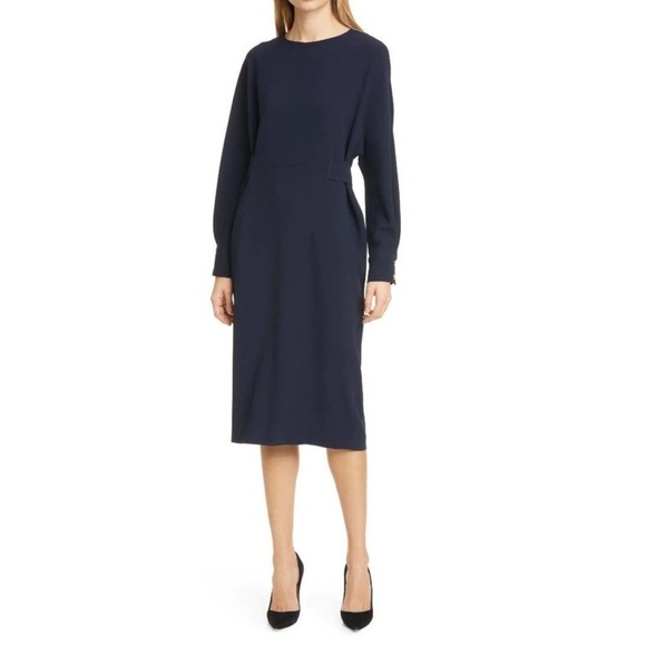 NWT Judith & Charles Rhone Long Sleeve Navy Dress Size 8 $550 - Picture 1 of 8